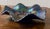 1910s Fenton Peacock Tail Blue Ruffled Dish For Sale - Image 11 of 12