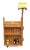 Tan Bar Cabinet with Floor Lamp by Guillerme et Chambron, 1950s For Sale - Image 8 of 13