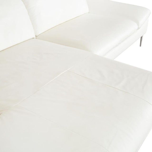 White White Leather Corner Sofa from Willi Schillig For Sale - Image 8 of 16