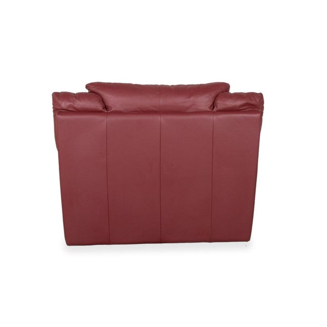 Red Leather 2-Seater Sofa and Lounge Chairs from Natuzzi, Set of 3 For Sale - Image 17 of 18