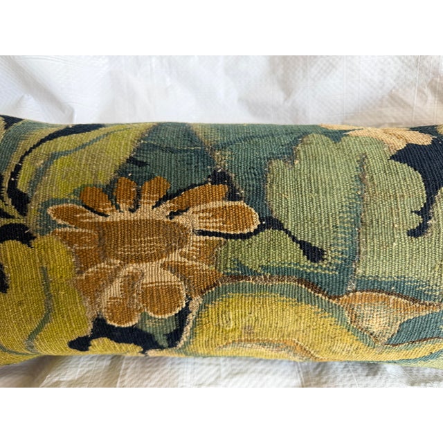 16th Century 16th Century Brussels Verdure Floral Tapestry Pillow For Sale - Image 5 of 7