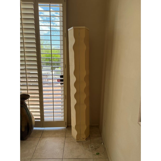 Mid-Century Modern Vintage Roland Simmons “Lumalight” Floor Lamp Noguchi Style (Signed 11/1993) For Sale - Image 3 of 13