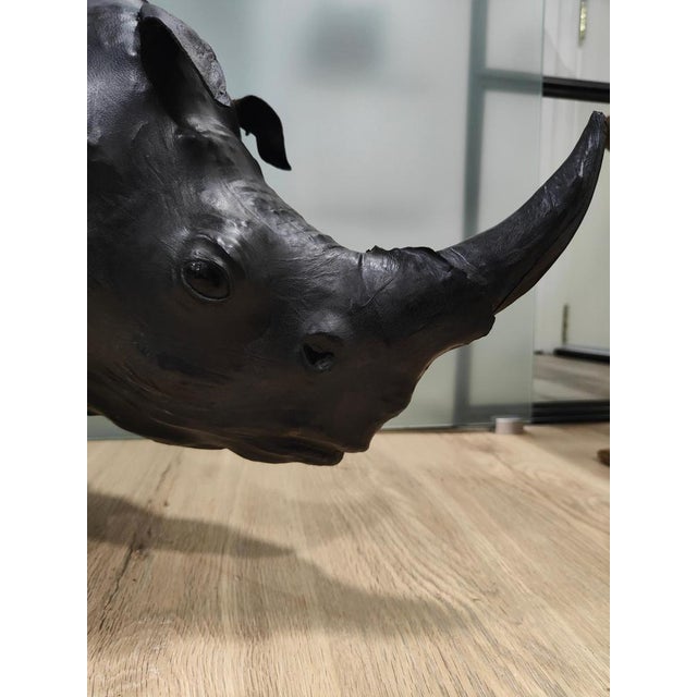 Large Leather Rhinoceros, 1950s For Sale - Image 17 of 18