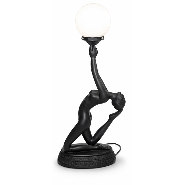 1970s Art Deco Style Nude Table Lamp For Sale - Image 9 of 9
