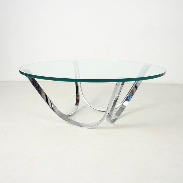 Steel and Glass Coffee Table by Werner Lindner for Bacher, 1970s For Sale - Image 9 of 14