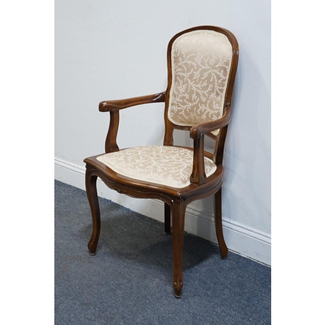 HIGH END VINTAGE Country French Provincial Solid Cherry Dining Arm Chair Cannot identify manufacturer, but comparable in...