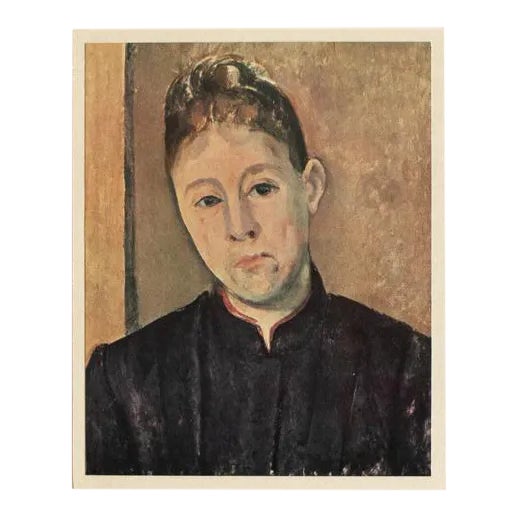 1940s After Paul Cezanne "Portrait of Madame Cezanne", First Edition Small Swiss Lithograph For Sale
