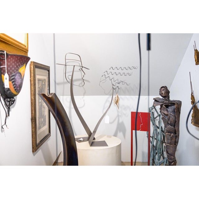 2010s Artisan House Curtis Jere Female Silhouette Metal Contemporary Modern Sculpture For Sale - Image 5 of 8