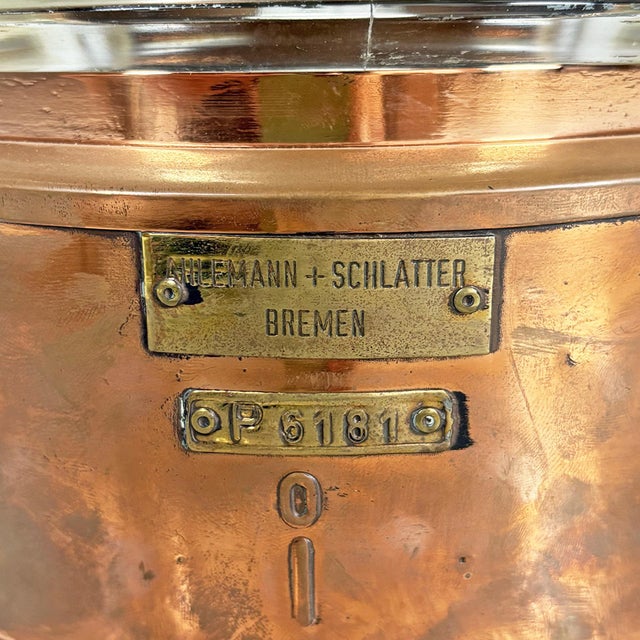 Mid-Century Modern German Naval Navigation Lantern in Copper with Fresnel Lens, 1950s For Sale - Image 13 of 15