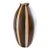 Mid Century Modern Ceramic Floor Vase-Studio Art Pottery-Brown Striped-Large-MCM For Sale