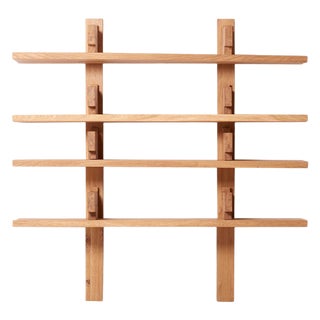 French Oak B17 Bibliothèque Wall Unit Shelf by Pierre Chapo For Sale