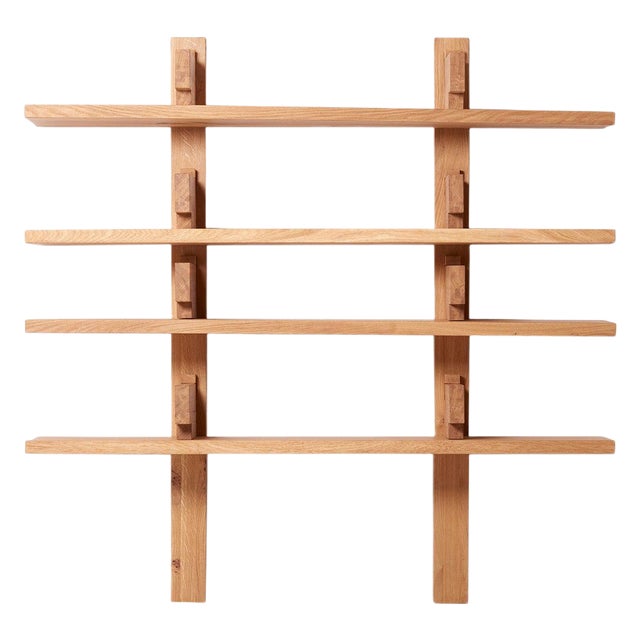 French Oak B17 Bibliothèque Wall Unit Shelf by Pierre Chapo For Sale