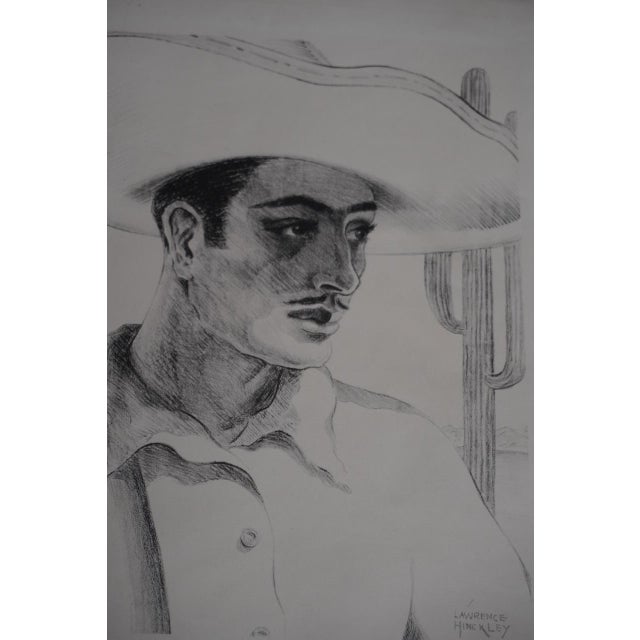 1930s Lawrence Hinckley - Mexican Man - Etching For Sale - Image 4 of 7