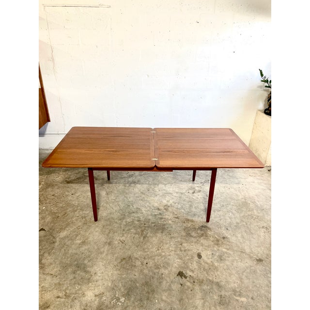 1960s Danish Modern Kurt Ostervig Dining Folding Teak Table For Sale - Image 5 of 6