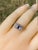 The Kangaroo Island: Antique Platinum Filigree Ring set with Sapphire and Diamonds For Sale - Image 9 of 10