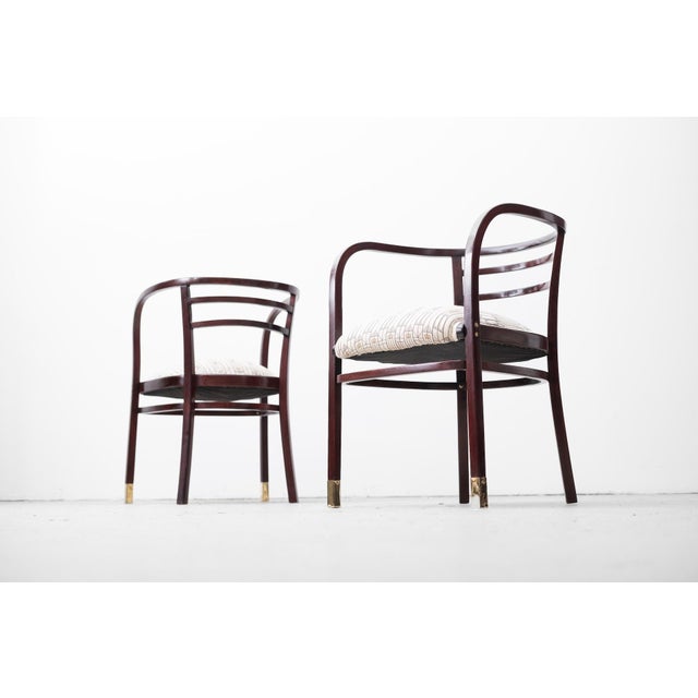 Wood Art Nouveau Table by Adolf Loos and Armchairs by Otto Wagner, Vienna, Austria, 1902-1905, Set of 3 For Sale - Image 7 of 18