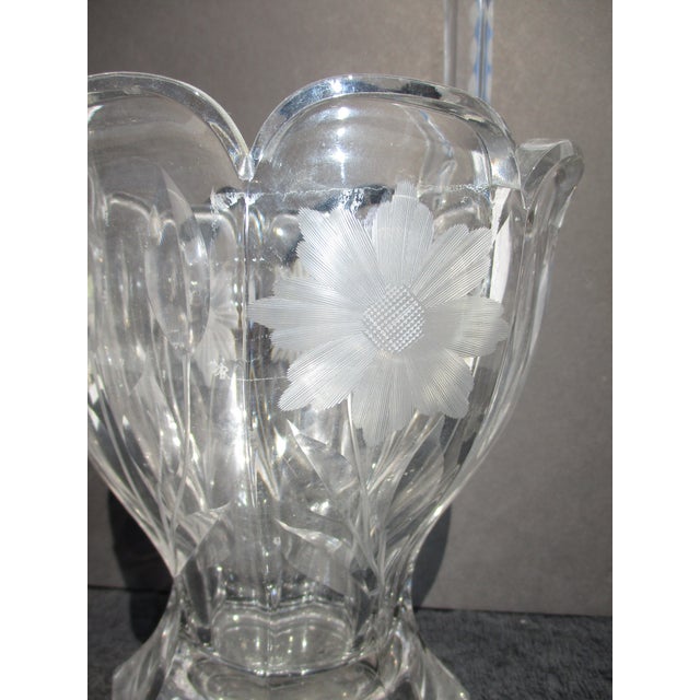 Glass 1920s Vintage Heisey Glass Basket Vase For Sale - Image 7 of 7
