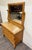 Antique American Empire Revival Oak Lowboy Dresser Chest of Drawers With Mirror For Sale - Image 10 of 18