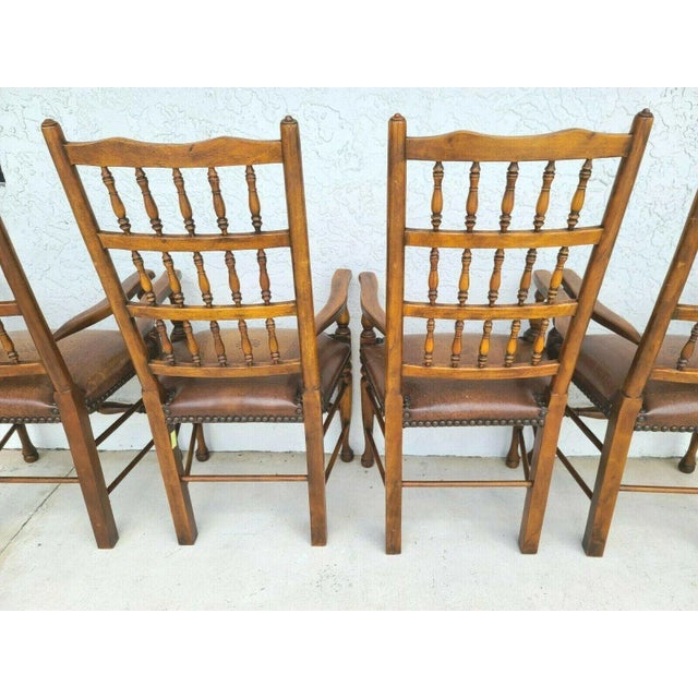 Early 21st Century Lancashire Leather Dining Chairs by Theodore Alexander - Set of 4 For Sale - Image 5 of 13