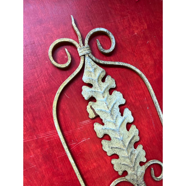 1970s Gold Metal Detailed Wall Hanging Plate Holder For Sale - Image 5 of 7