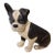 Vintage French Bulldog Black White Cast Iron Door Stop For Sale