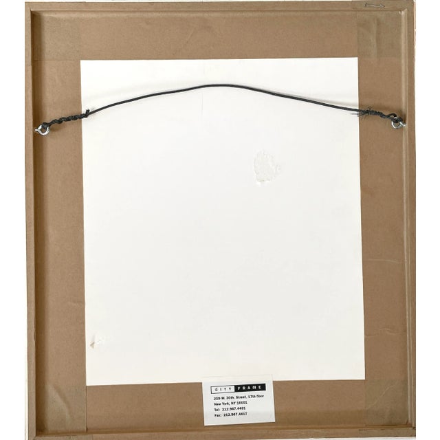 Red 2000 Pair of Framed Abstract Oil on Paper, Signed For Sale - Image 8 of 9