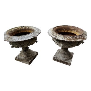 Vintage J W Fiske Victorian Planters - A Pair For Sale