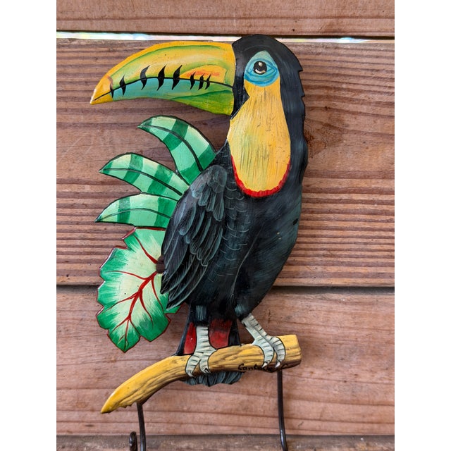 Vintage Cantanhede Toucan Metal Wall Hook For Sale - Image 4 of 9