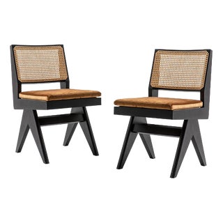 055 Capitol Complex Chairs by Pierre Jeanneret for Cassina, Set of 2 For Sale