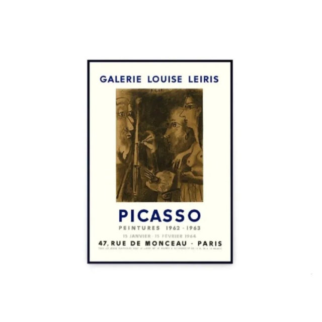 Pablo Picasso Pablo Picasso, Galerie Louise Leiris Exhibition Poster, 1962/1963, Lithograph on Vellum Paper For Sale - Image 4 of 5