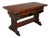 Italian 1800s Walnut Trestle Base Table with Two Drawers and Carved Motifs For Sale