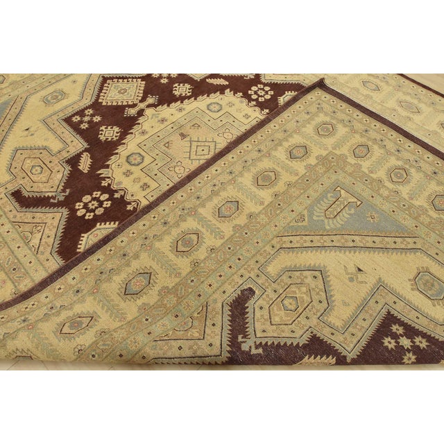 Ziegler Rug 9’10” X 14’1” Brown Wool Traditional Hand-Knotted Oriental Carpet For Sale - Image 14 of 15