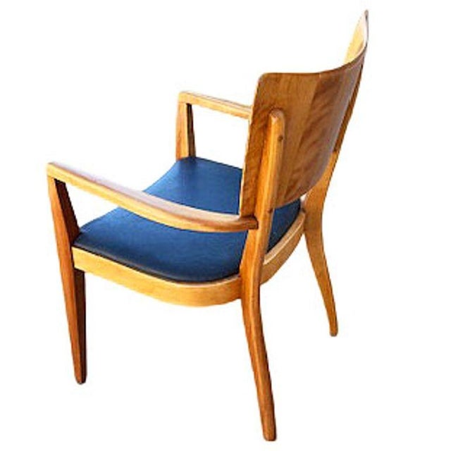Restored Mid-Century "Stingray" Birch Armchair Dining Chair Attributed to Heywood Wakefield For Sale In Los Angeles - Image 6 of 6