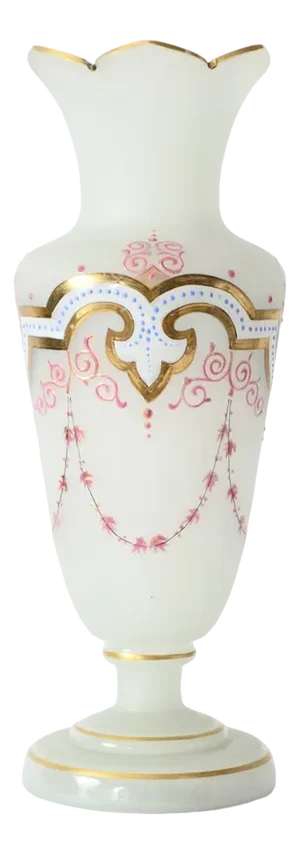 Antique 19th Century Opaline Glass Vase