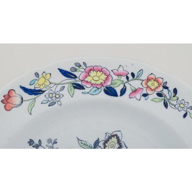 Six Lunch Plates in Faience with Floral and Bird Motifs from Copeland/Spode, 1930s, Set of 6 For Sale - Image 6 of 8