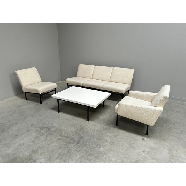 Mid-Century Modern Chairs and Coffee Table, 1960s, Set of 6 For Sale - Image 6 of 15