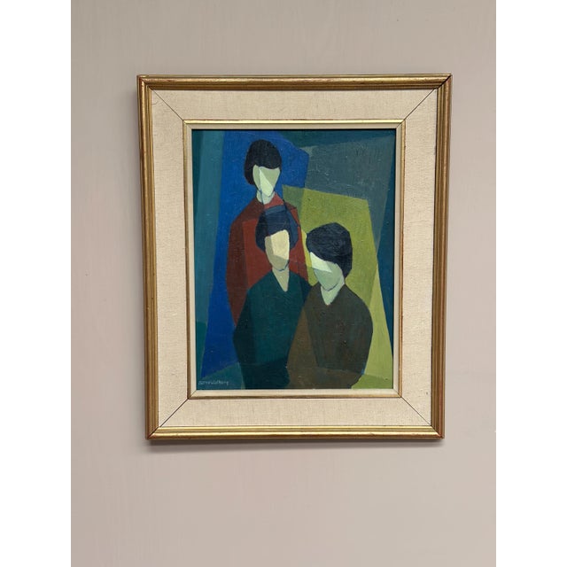 Sune Walberg, Figure Composition, 1960s, Oil on Panel, Framed For Sale - Image 10 of 18