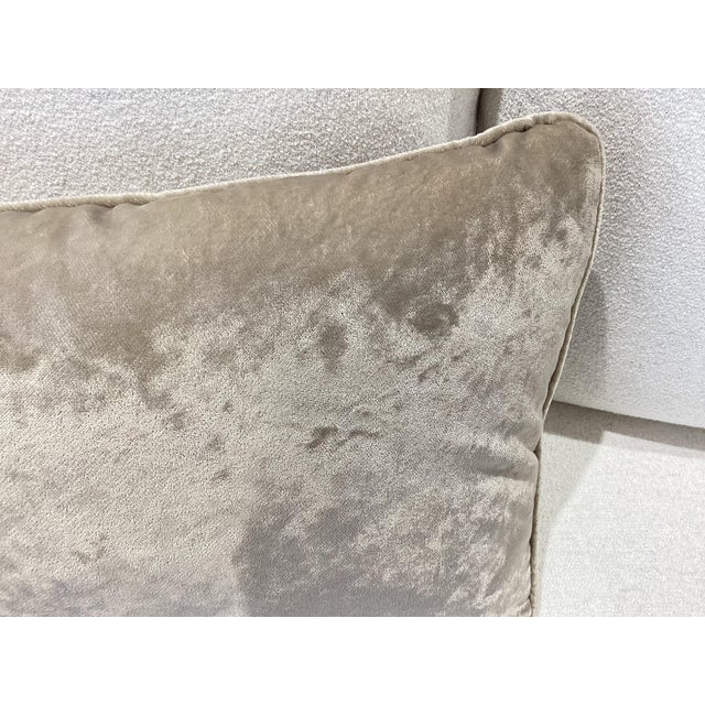 Contemporary New Osborne & Little Taupe Chenille Fabric Rectangular Pillow ($325 Wholesale) For Sale - Image 3 of 4