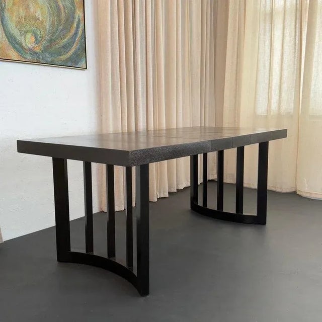 Ebonized Oak Extension Dining Table by Paul Laszlo for Brown Saltman For Sale In New York - Image 6 of 12