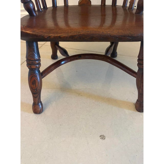 Antique Georgian Elm Children's Windsor Armchair, 1800 For Sale - Image 10 of 13