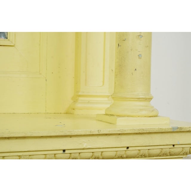 Reclaimed Yellow Wood Mirrored Overmantel For Sale - Image 10 of 13