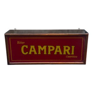 Vintage Campari Sign, 1970s For Sale