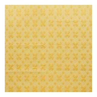 Schumacher Hix Fabric in Yellow For Sale