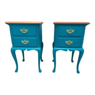 Mid 20th Century Vintage Drexel Chippendale Nightstands - a Pair For Sale