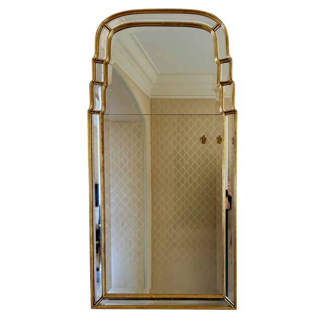 Rose Tarlow Melrose House Tiered Queen Anne Giltwood Mirror.