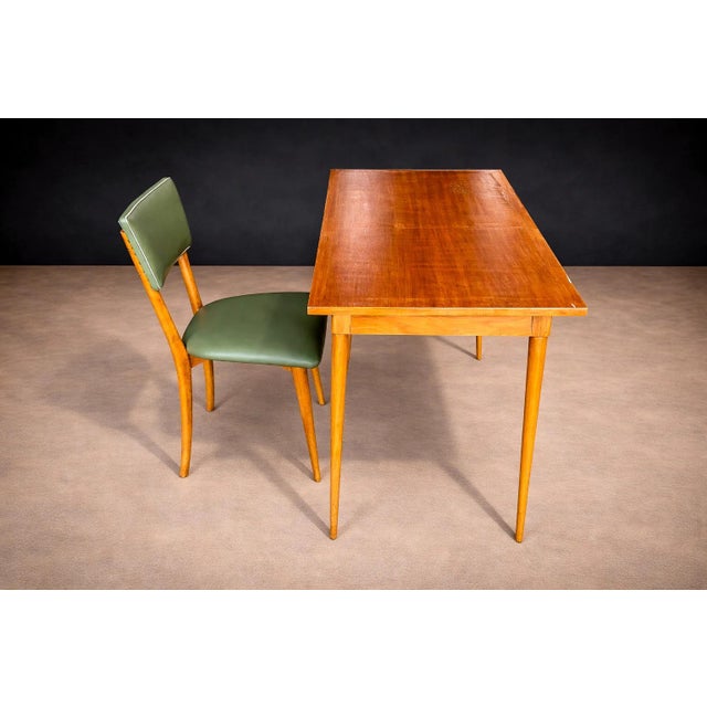 Console With Drawer and Chair in Hardwood, Unknown, 1950s For Sale - Image 12 of 15