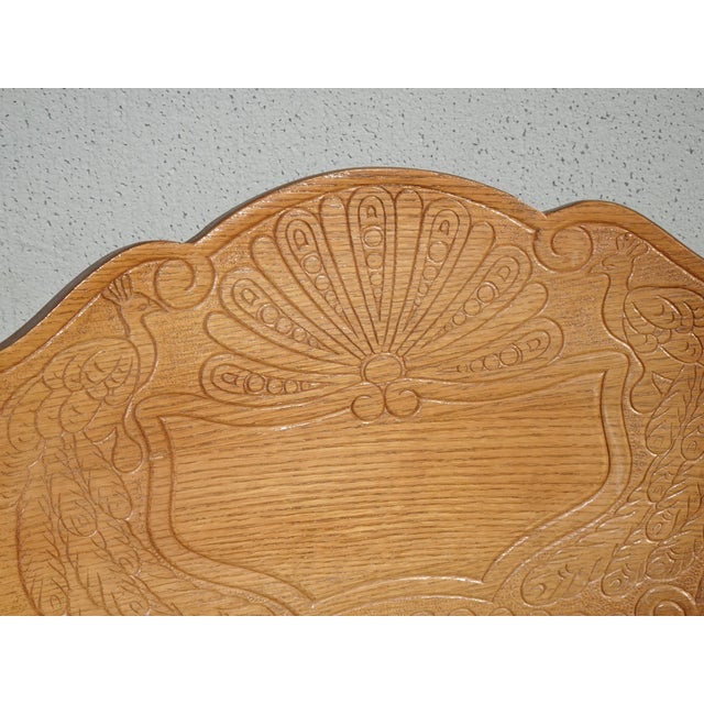 Set of Four Vintage Golden Oak Pressed Back Dining Room Chairs ~ French Country For Sale - Image 10 of 15