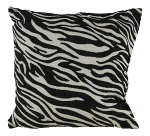 Zebra Print Accent Pillow - Black and White Statement Piece