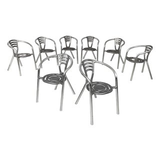 Italian Modern Boulevard Aluminium Chairs by Y Ferdinand Alexander Porsche for Ycami, 1990s, Set of 8 For Sale