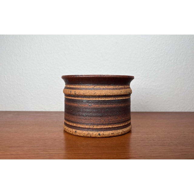 Mid-Century Modern Danish Studio Pottery Planter by Tue Poulsen Keramik for Luwasa, 1960s For Sale - Image 11 of 13